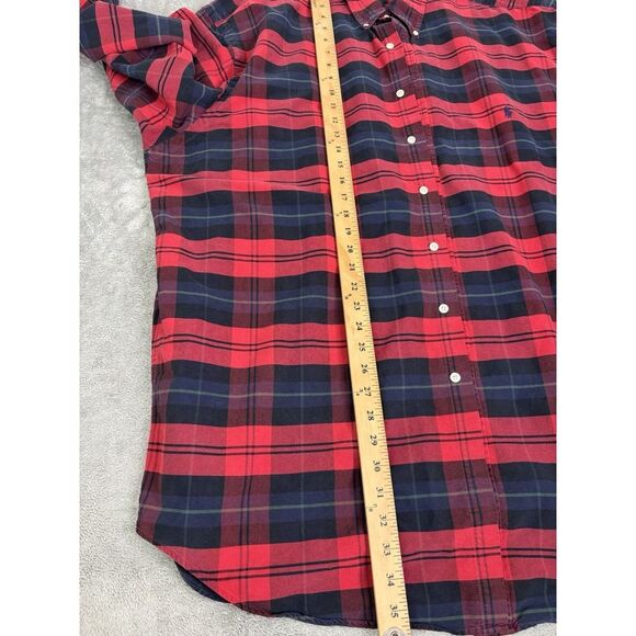 Ralph Lauren Long Sleeve Plaid Button Down Shirt Men's 2XLT Red - Picture 8 of 8